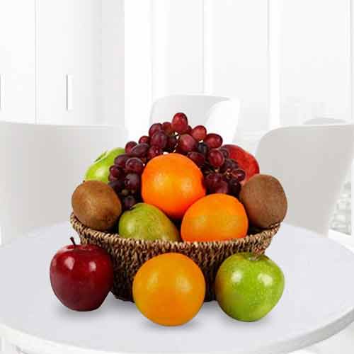 Basket Full of Fresh Seasonal Fruits