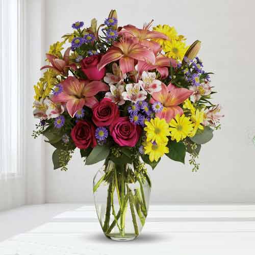 Multi-Colour and Assorted Seasonal Flowers Bouquet