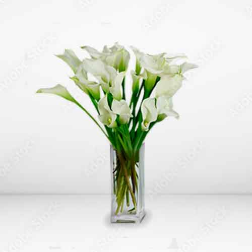 Bouquet of 20 Dignified  White Lilies