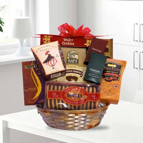 Basket of Delicious Chocolate and Cookies