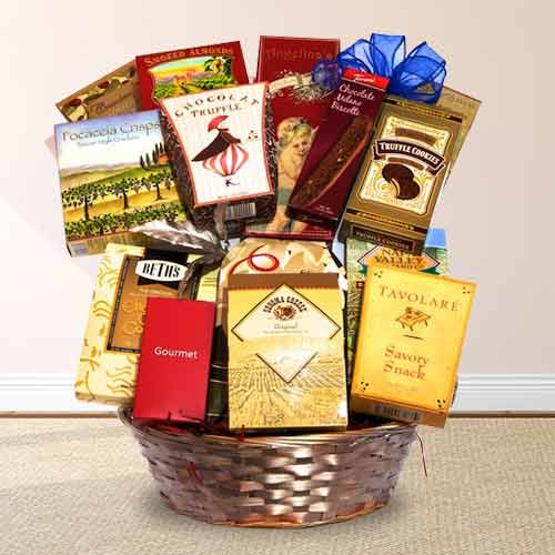 Grandeur Basket of Snacks Treats