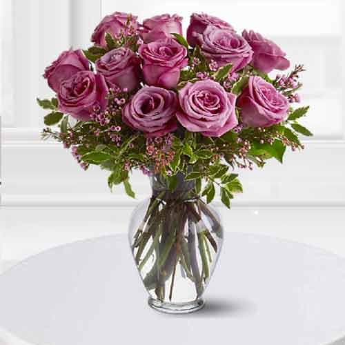 Charming 12 Long Stem Lavender Roses