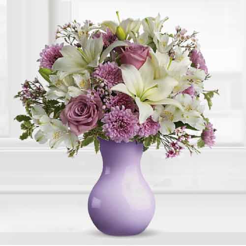 Classical Lavender and White Flower Bouquet